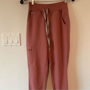 Figs Zamora Scrub Joggers Pants Women’s XS Mauve Healthcare Dental High Waisted